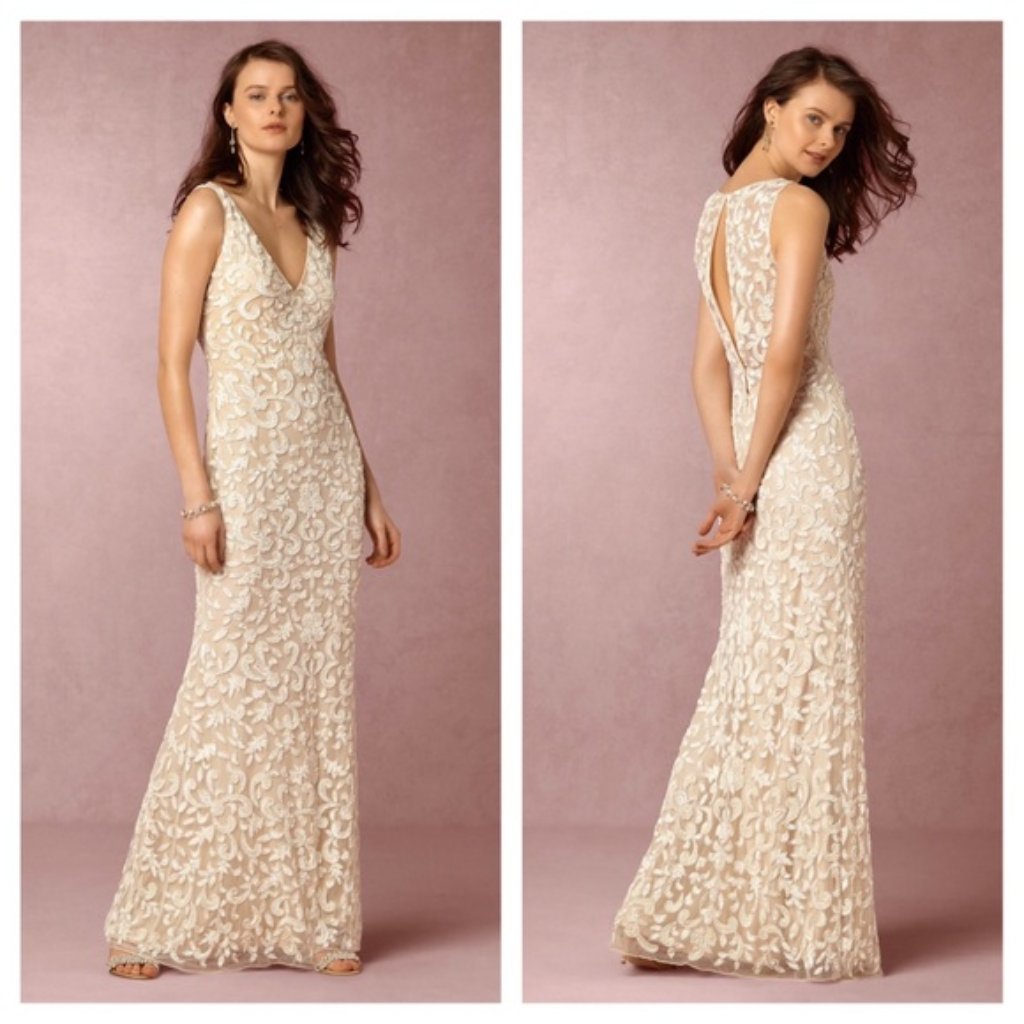 Bhldn Lotus Threads Meghan Gown Size 2 & 12 New Wedding Beaded